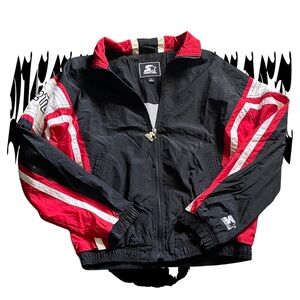 Starter Black and Red Colorblock Jacket